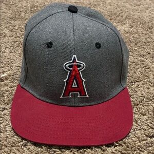 Gray and Red Baseball Cap